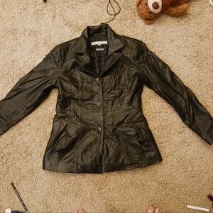 Wilsons Leather Womens Small Black Leather Jacket Thinsulate Insulation
